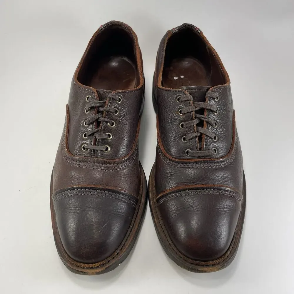 Allen Edmonds Overlord Cap Toe Oxford Dress Shoes Brown Leather Mens 7.5D USA